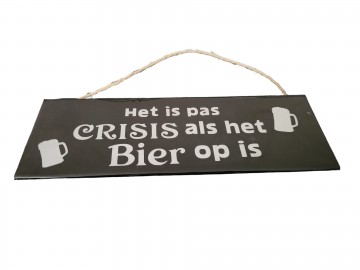 Crisis bier zwart