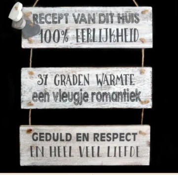 Drieluiks borden 40x30cm recept 1696