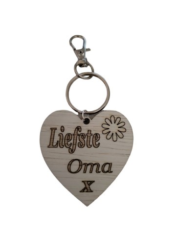 Sleutelhanger liefste oma hart
